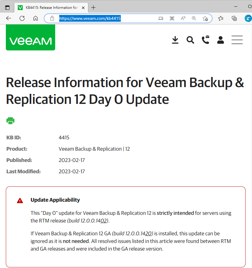 How To Update Veeam Backup And Replication V12 RTM To GA Version ...